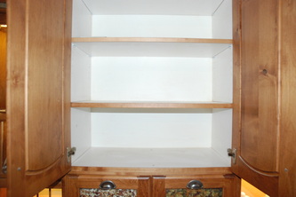 open cupboard